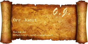 Orr Judit névjegykártya